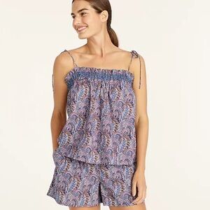 J. Crew Pajama Tank Set in Liberty Fabric Sz S